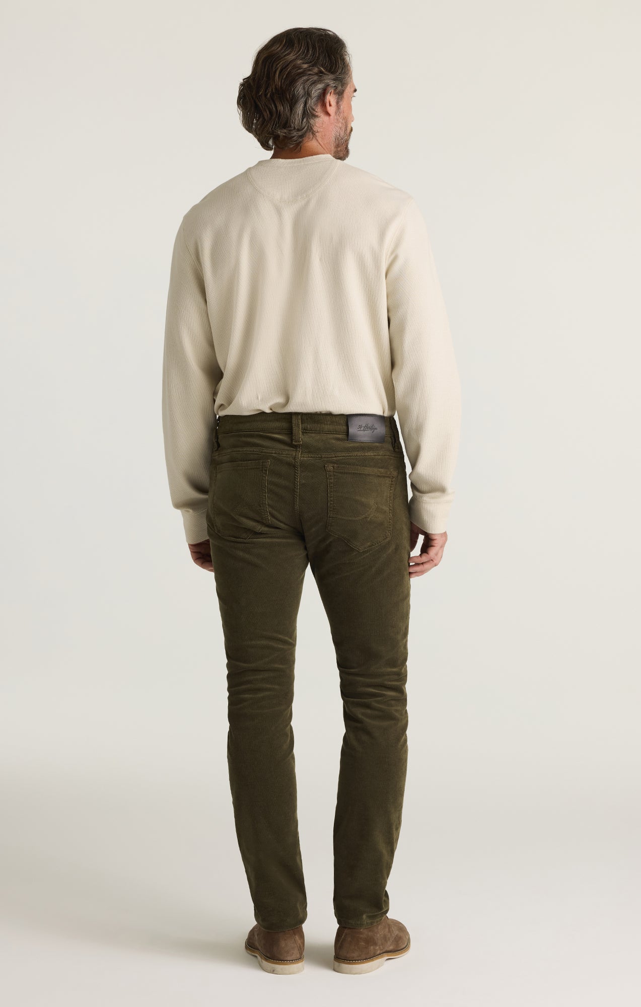 Cool Tapered Leg Pants in Fern Cord