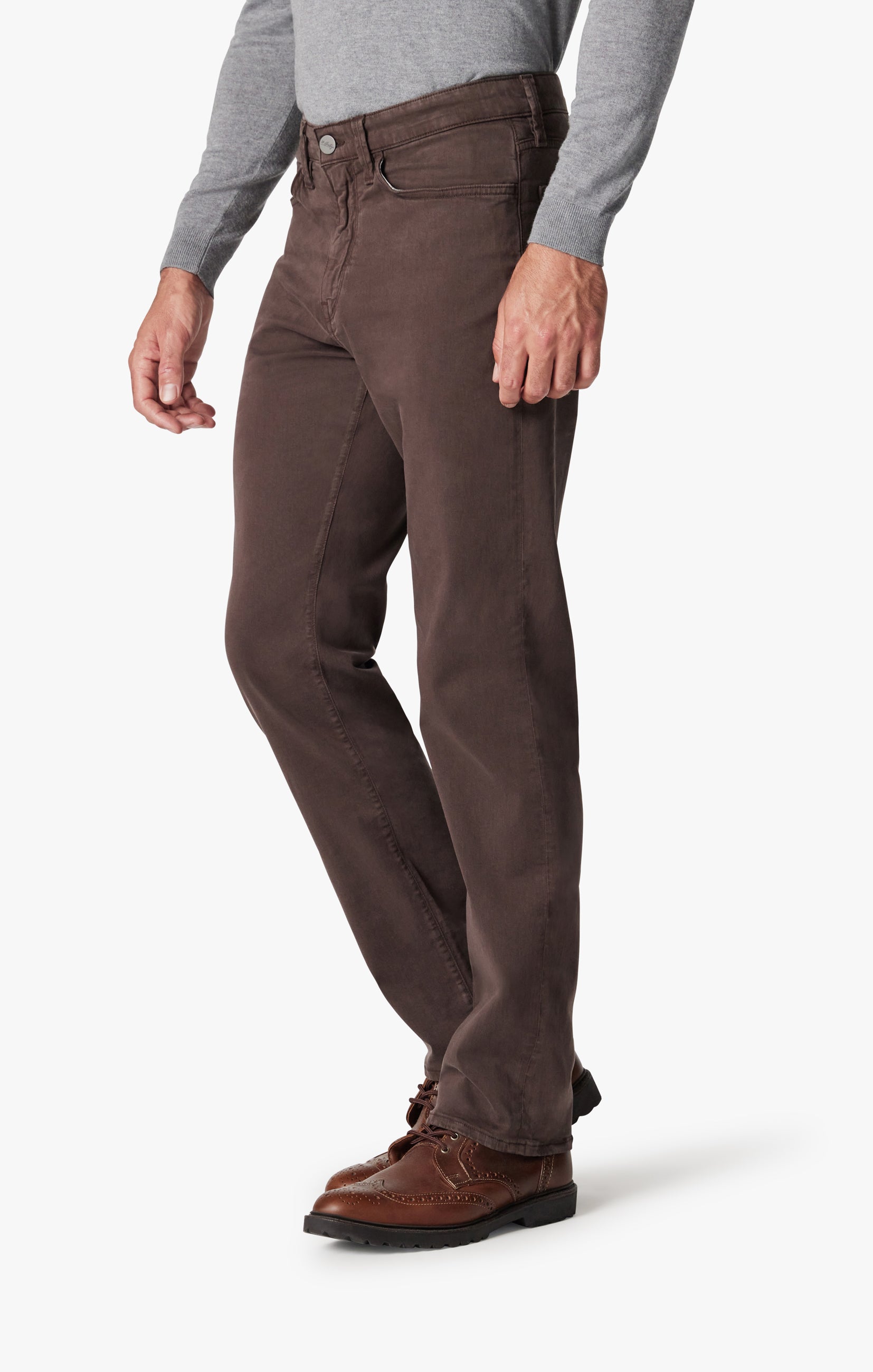 Charisma Relaxed Straight Leg Pants In Fudge Twill Image 3