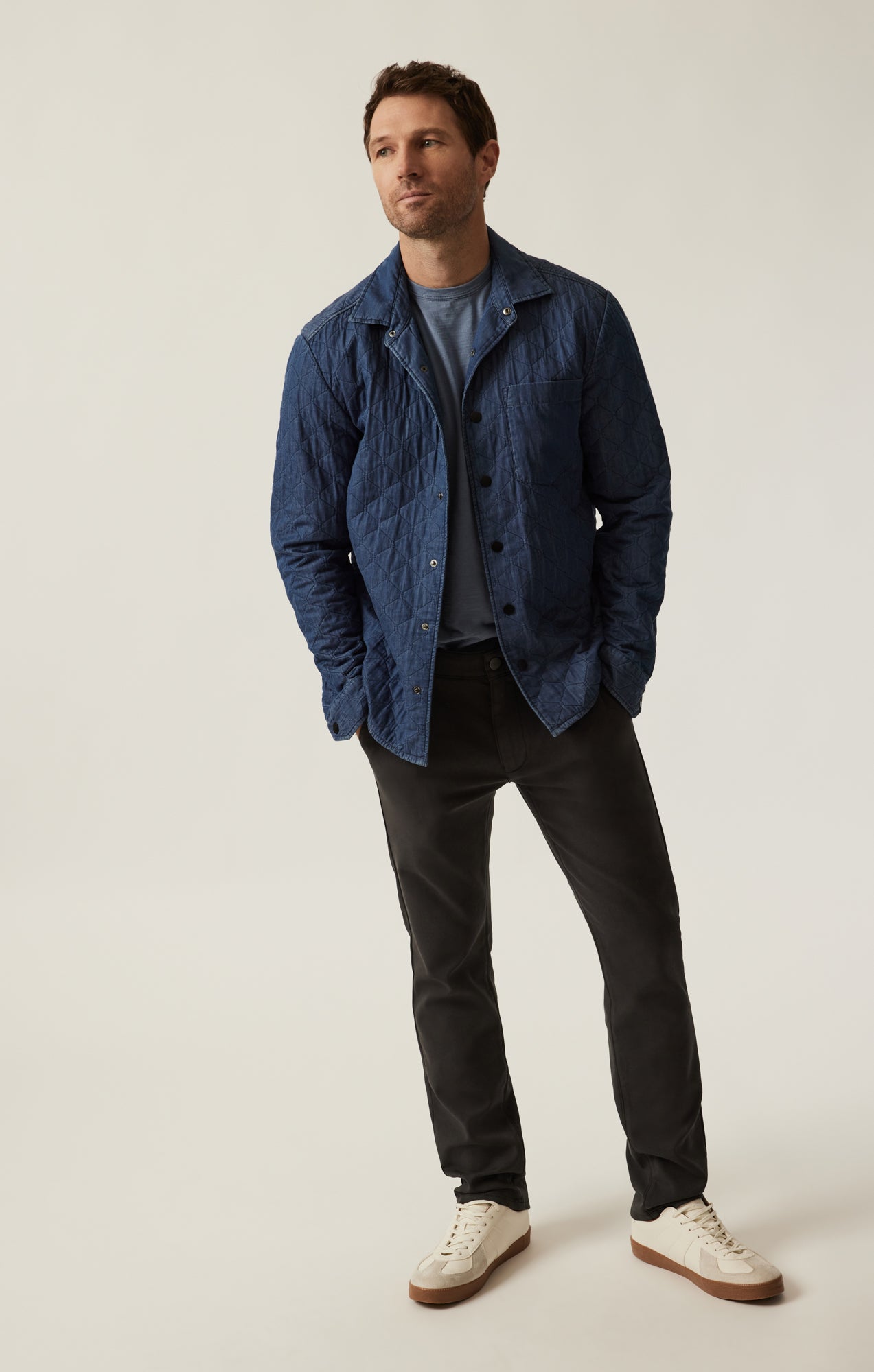 Verona Straight Leg Chino Pants In Dark Grey High Flyer