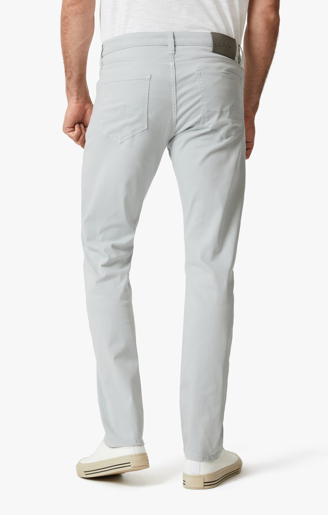 Cool Tapered Leg Pants In Pearl Twill
