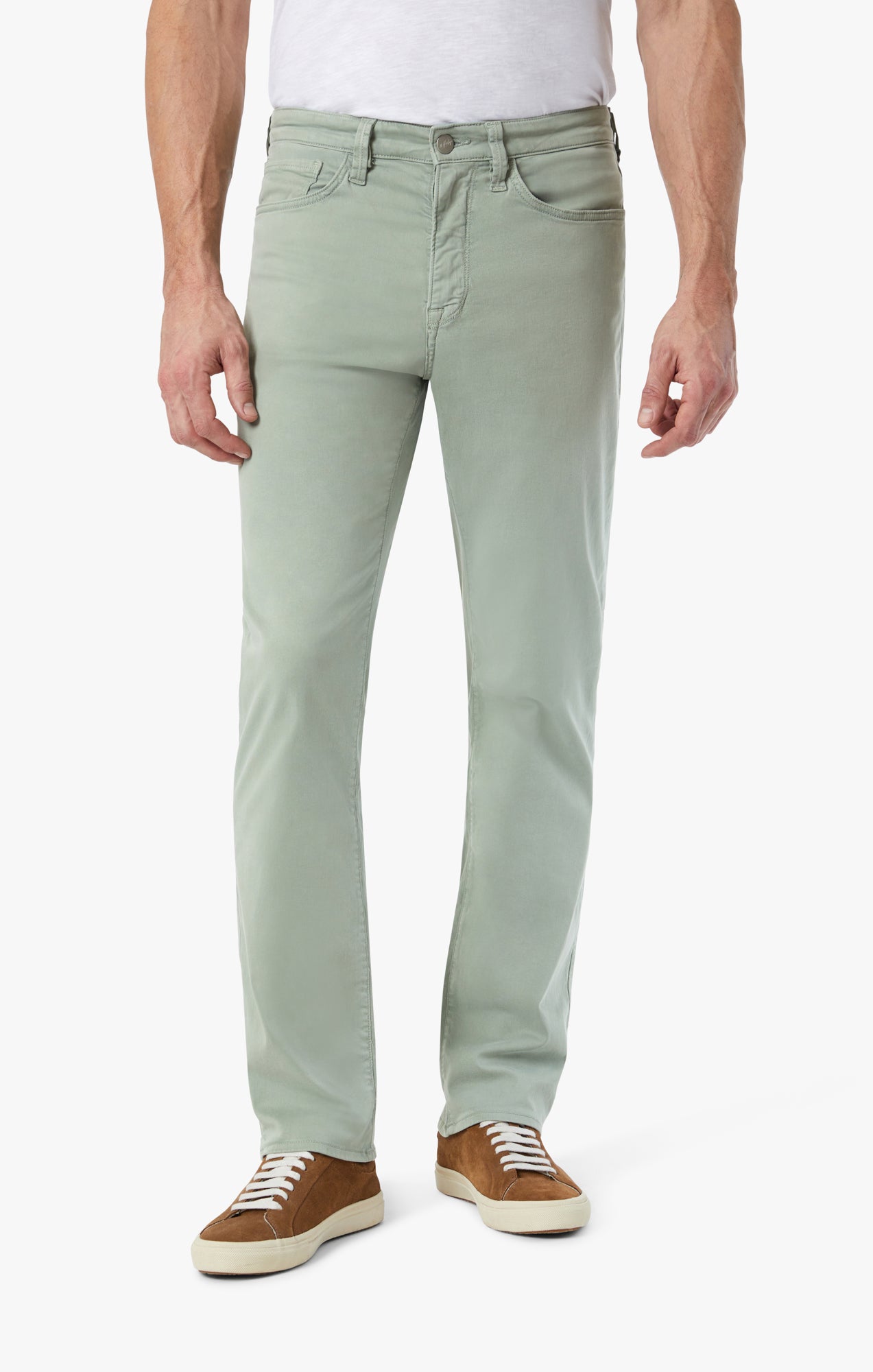 Charisma Relaxed Straight Leg Pants In Iceberg Green Twill