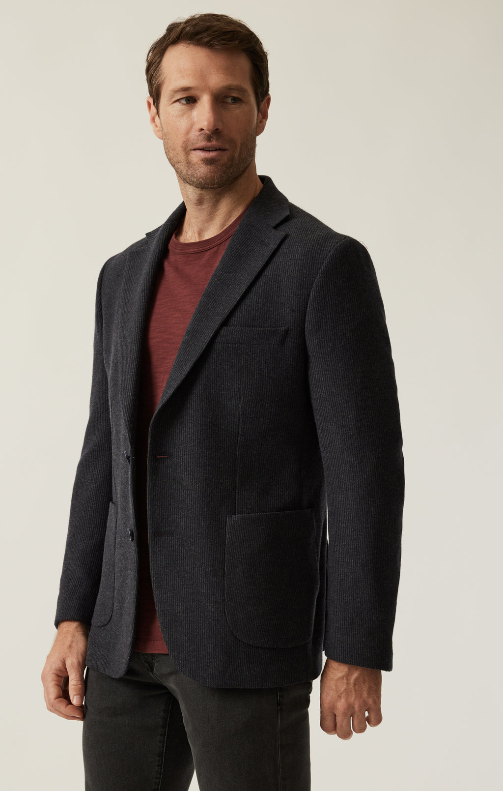 34 Heritage -  Matteo Smart Knit Blazer - Navy