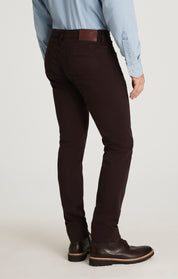 Cool Tapered Leg Pants in Burgundy Twill