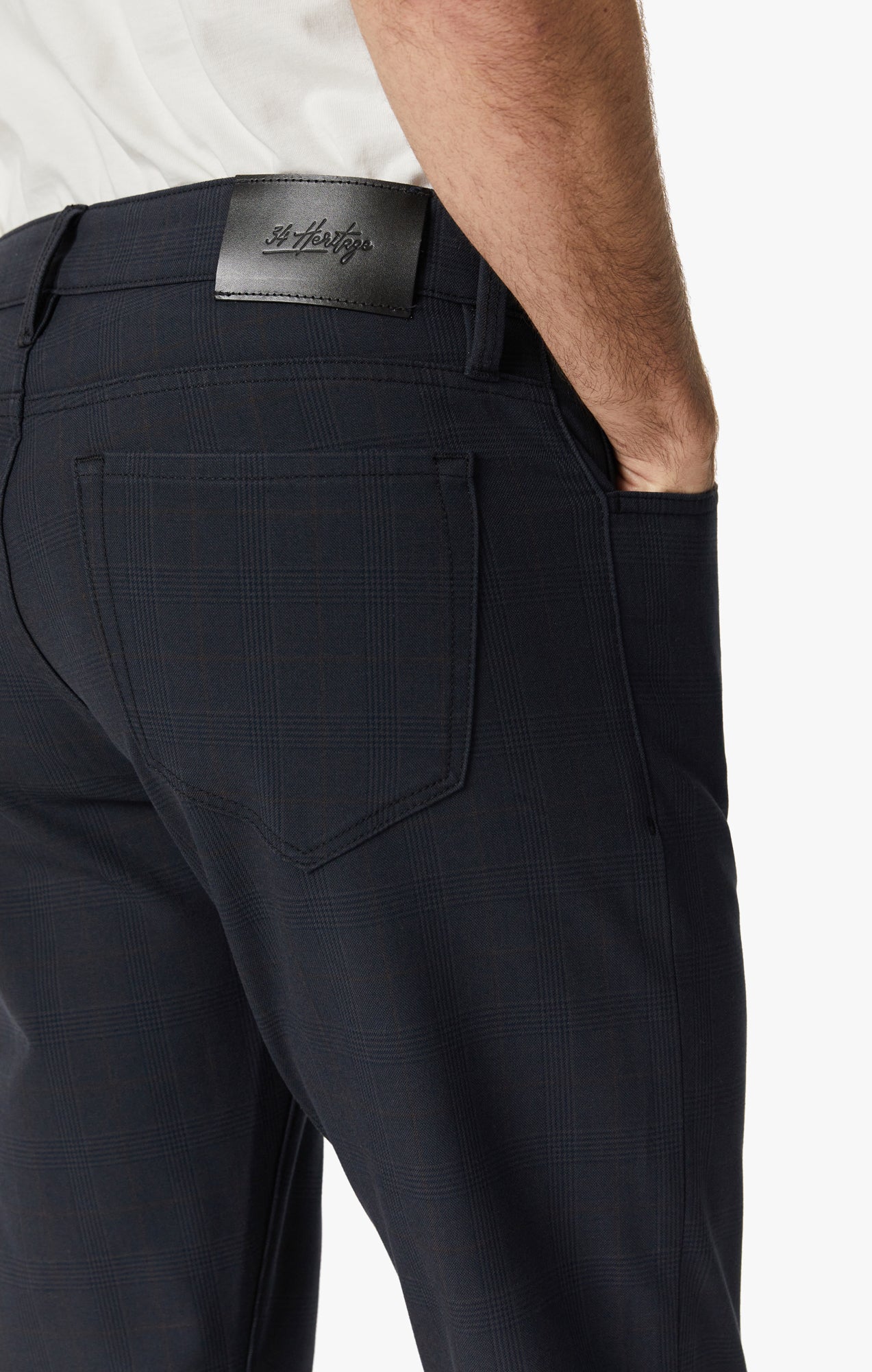 Cool Tapered Leg Pants In Navy Elite Check Image 5