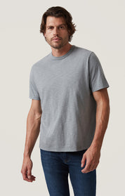 Slub Crew Neck T-Shirt in Monument Grey