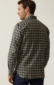 Gingham Shirt In Grey Melange