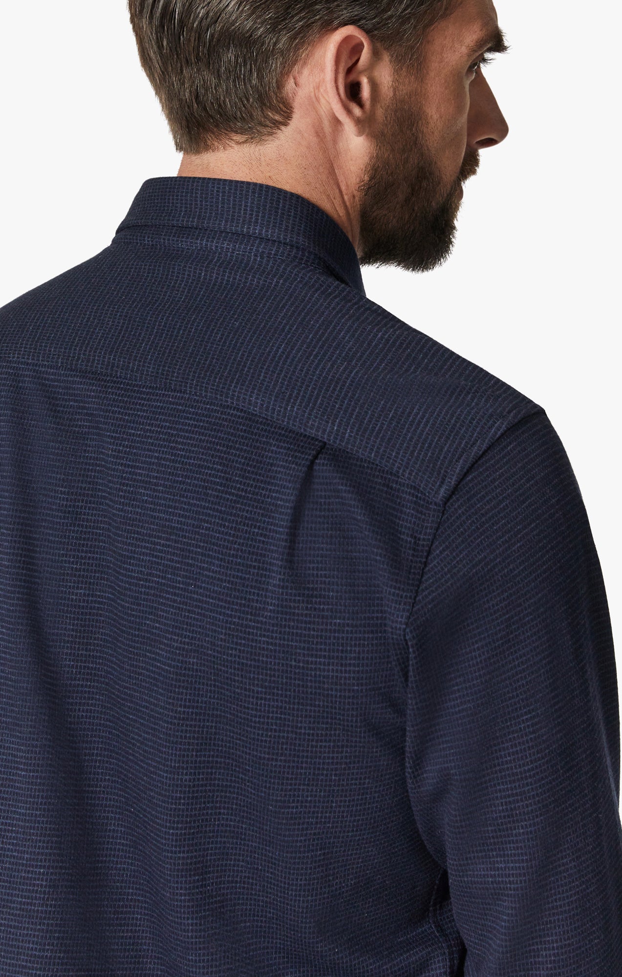 Structured Shirt In Navy Blue Image 6