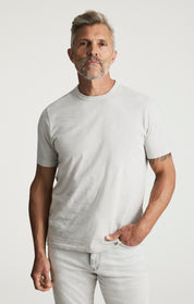 Slub Crew Neck T-shirt In Glacier Gray