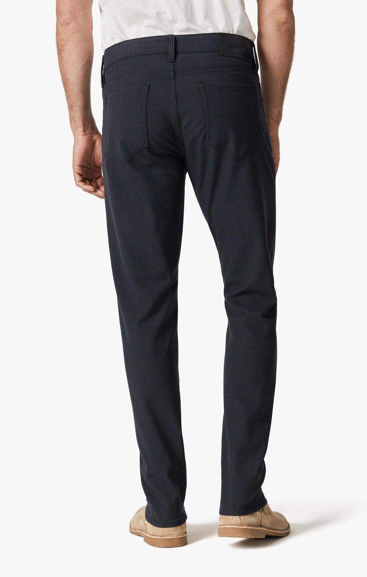 Cool Tapered Leg Pants In Navy Elite Check Image 4