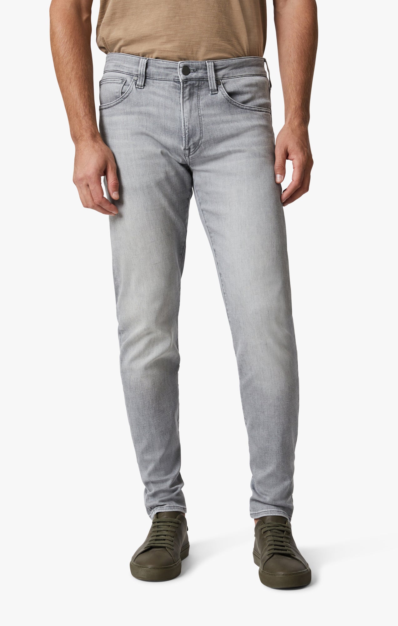 Cool Tapered Leg Jeans In Light Grey Urban