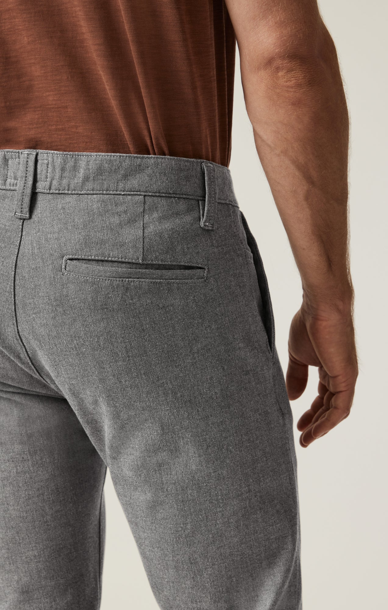 Verona Slim Leg Chino Pants in Grey Elite