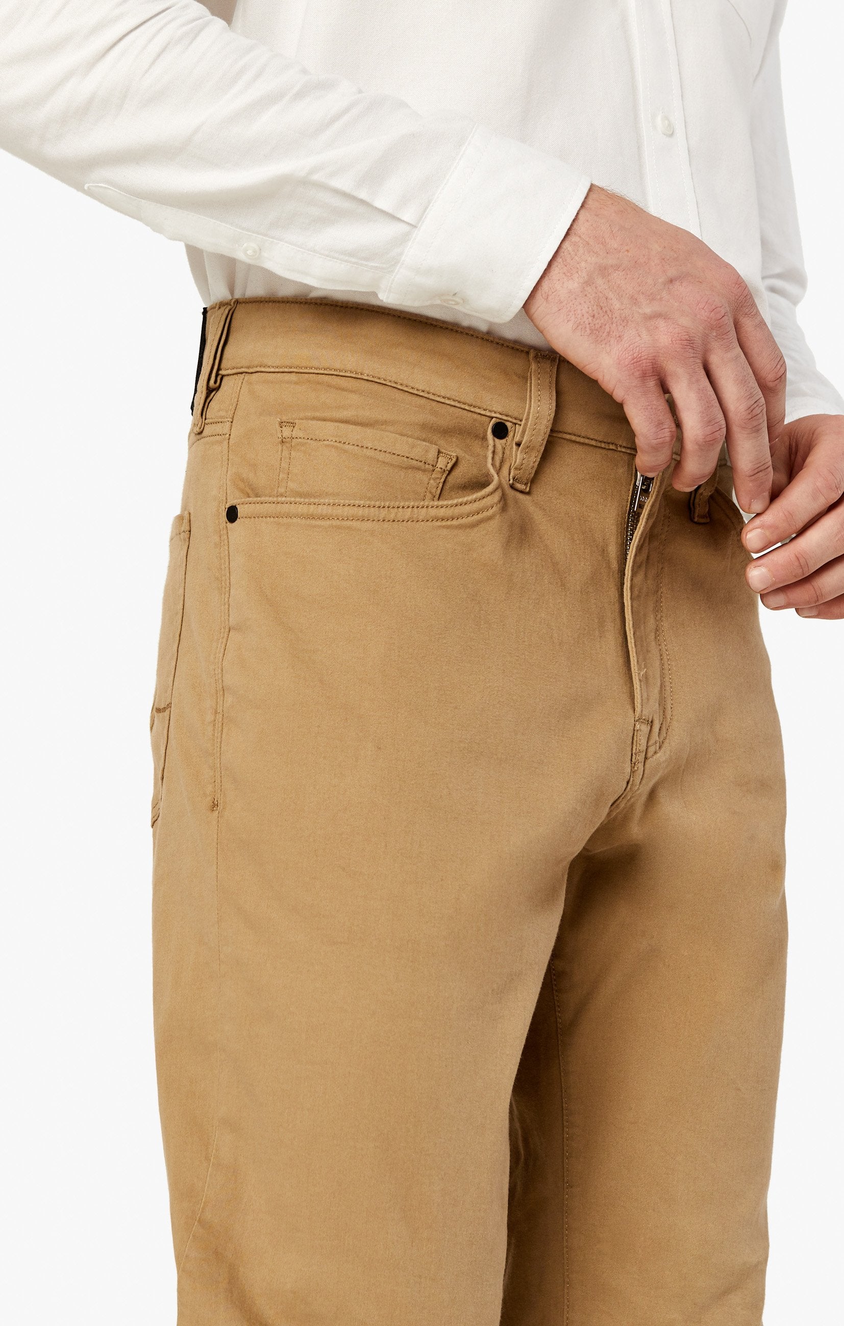 Charisma Relaxed Straight Pants In Khaki Twill Image 8