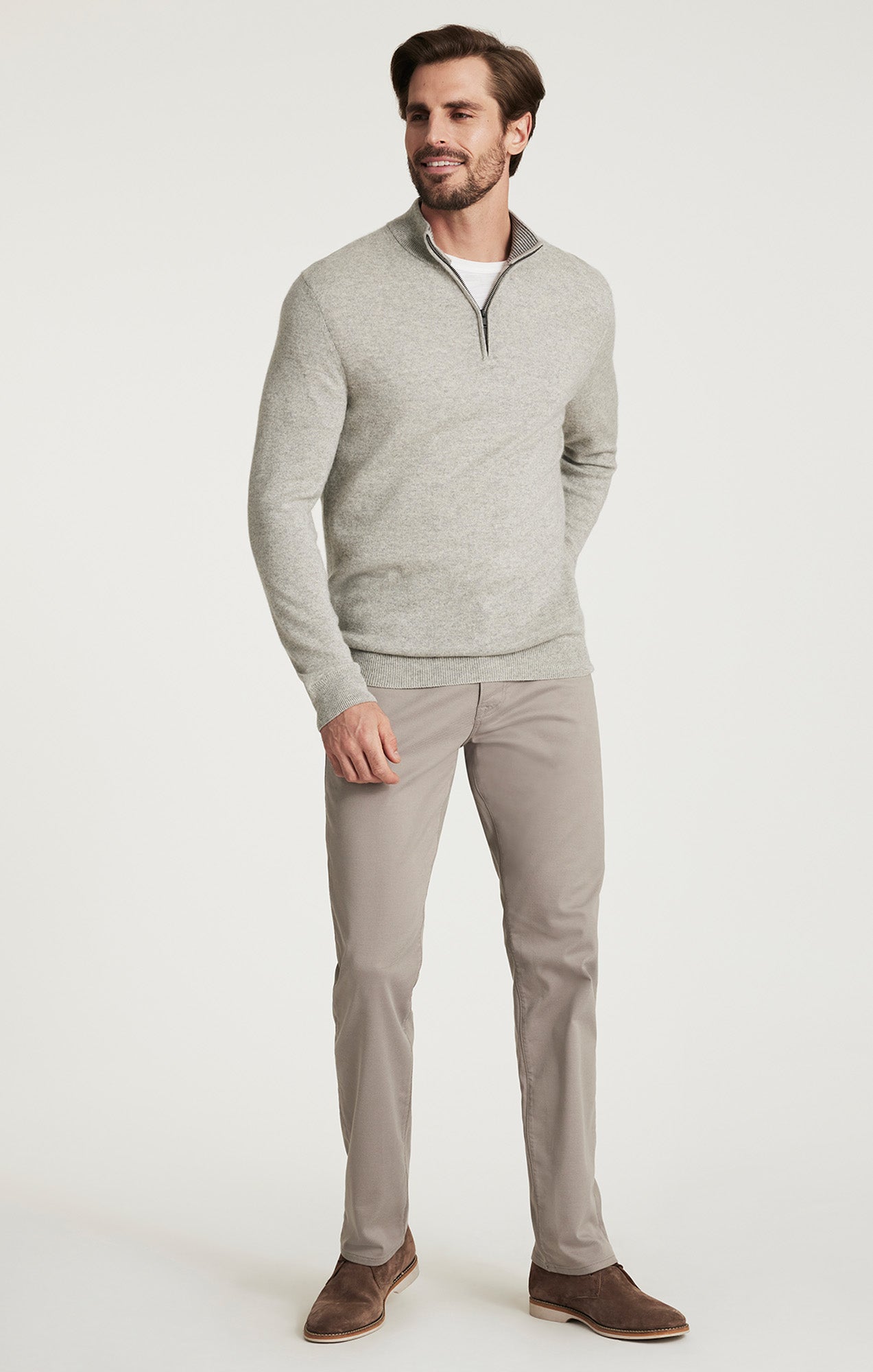 Camino Relaxed Straight Pants in Angora Coolmax