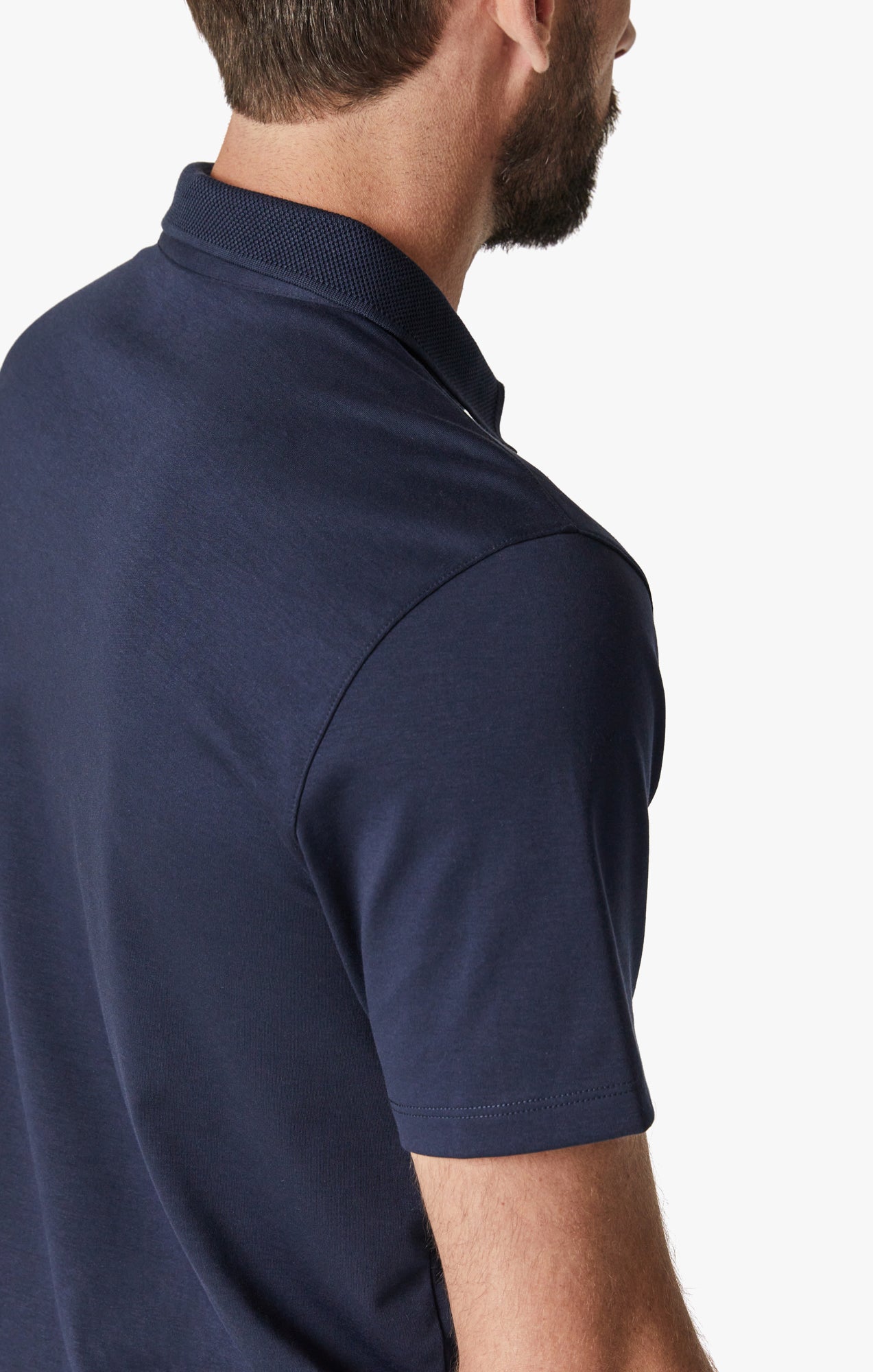 Polo T-Shirt In Navy Image 6