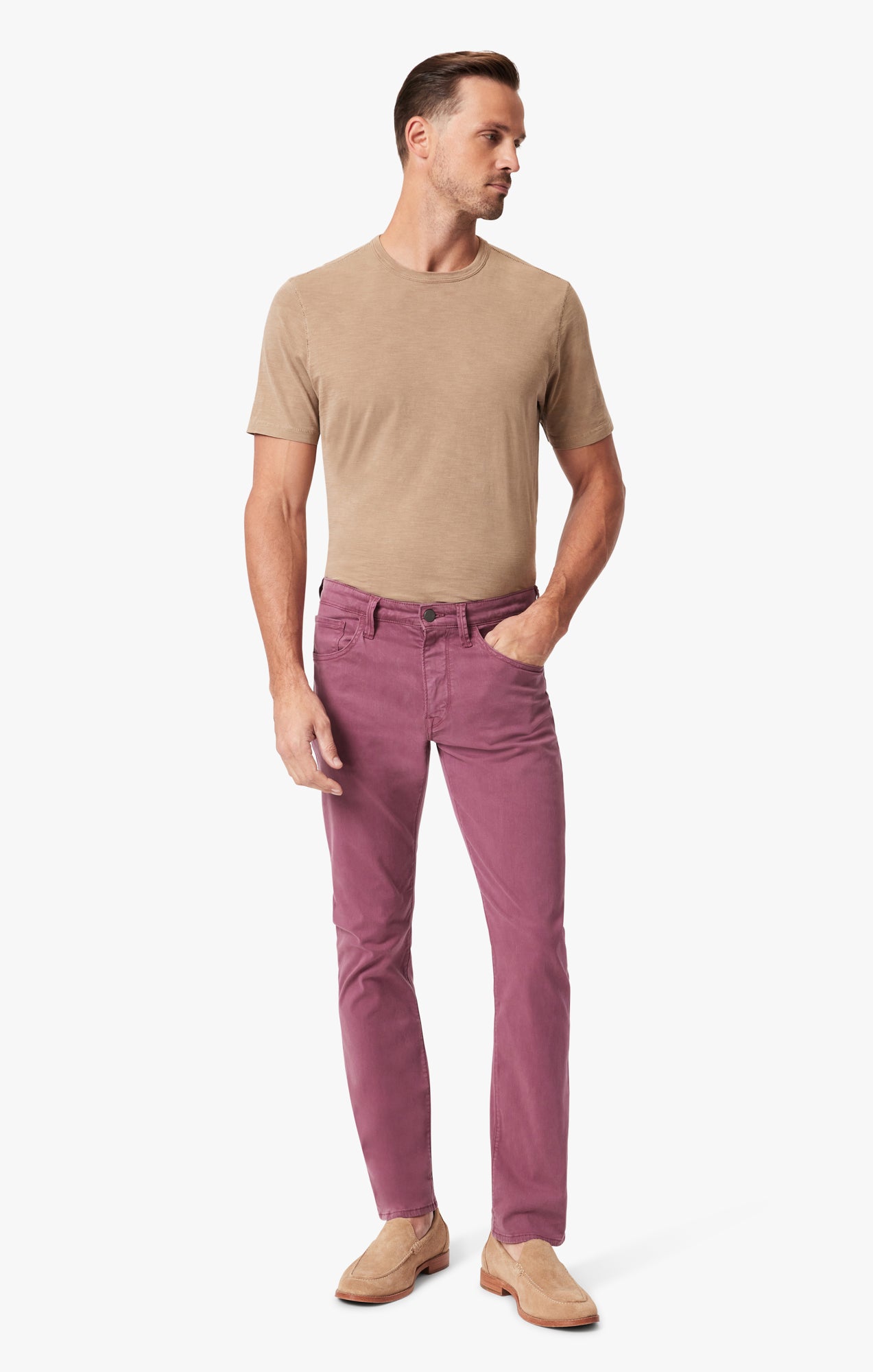 34 Heritage Men's Courage Straight Leg Pants In Rosewood Twill – 34 ...