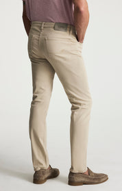 Cool Tapered Leg Pants in Sand Twill