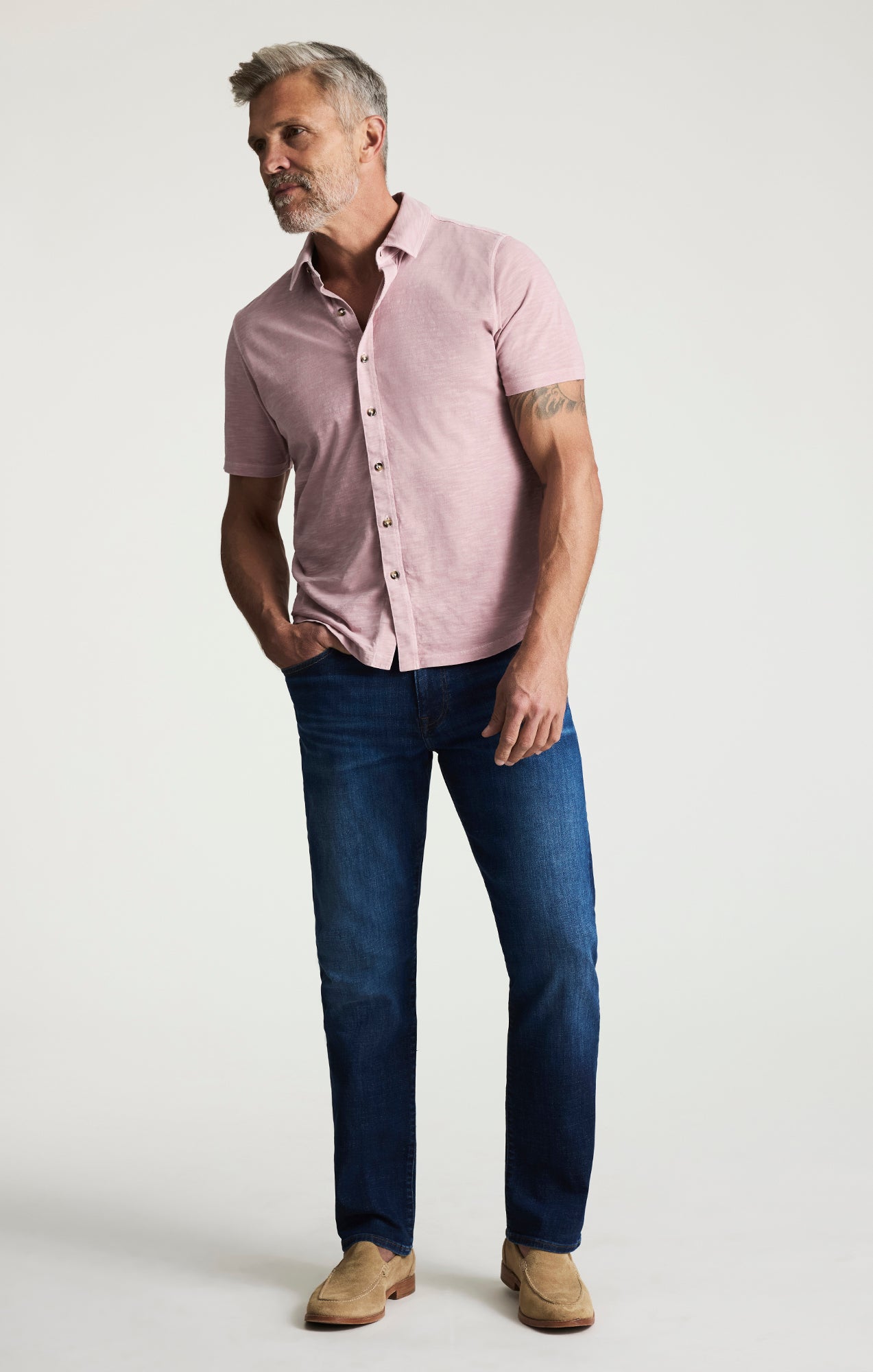 Camino Relaxed Straight Jeans in Deep Brushed Vintage