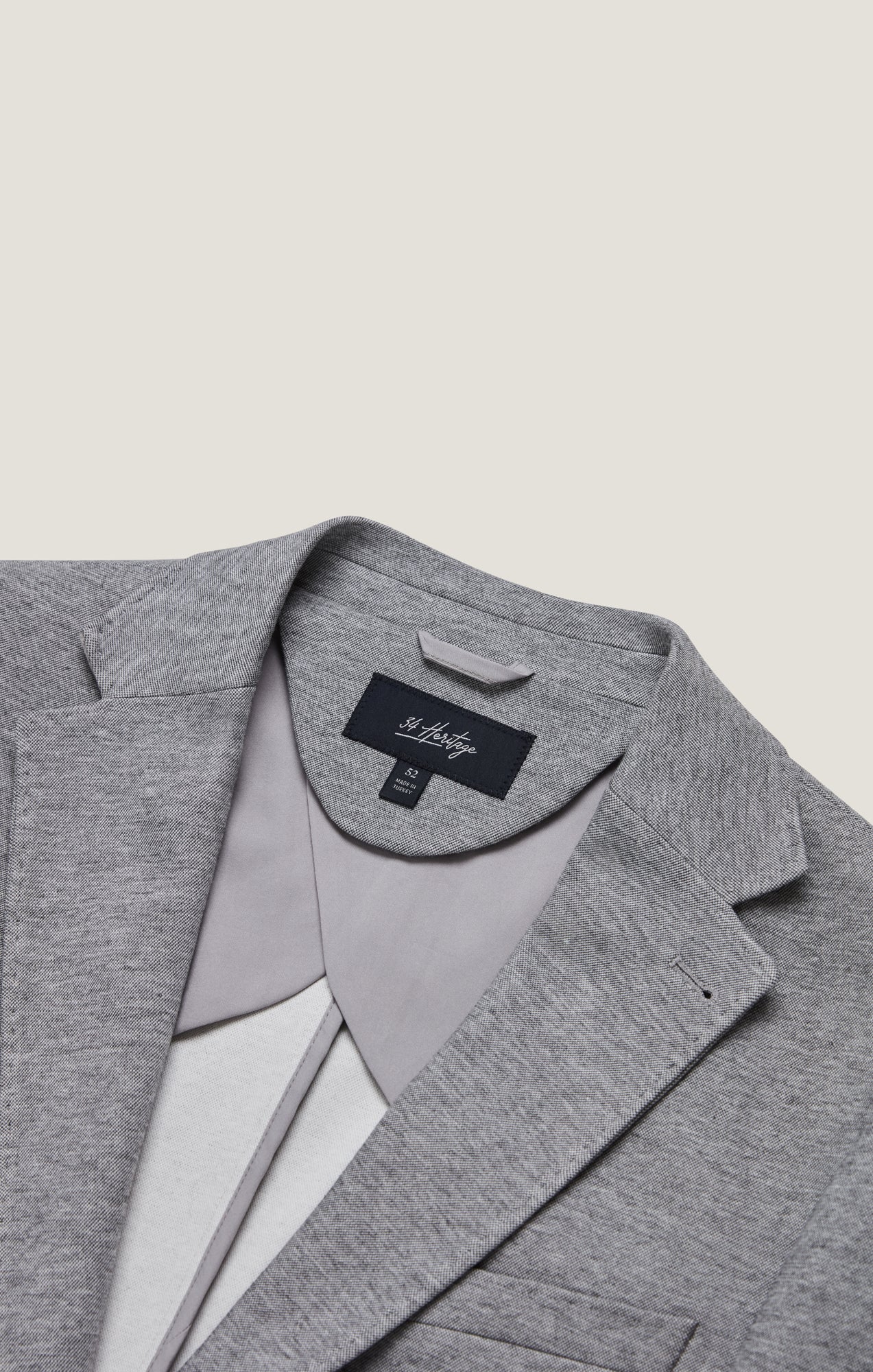 Matteo Pique Blazer in Grey Melange