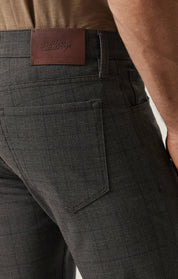 Cool Tapered Leg Pants in Brown Elite Check