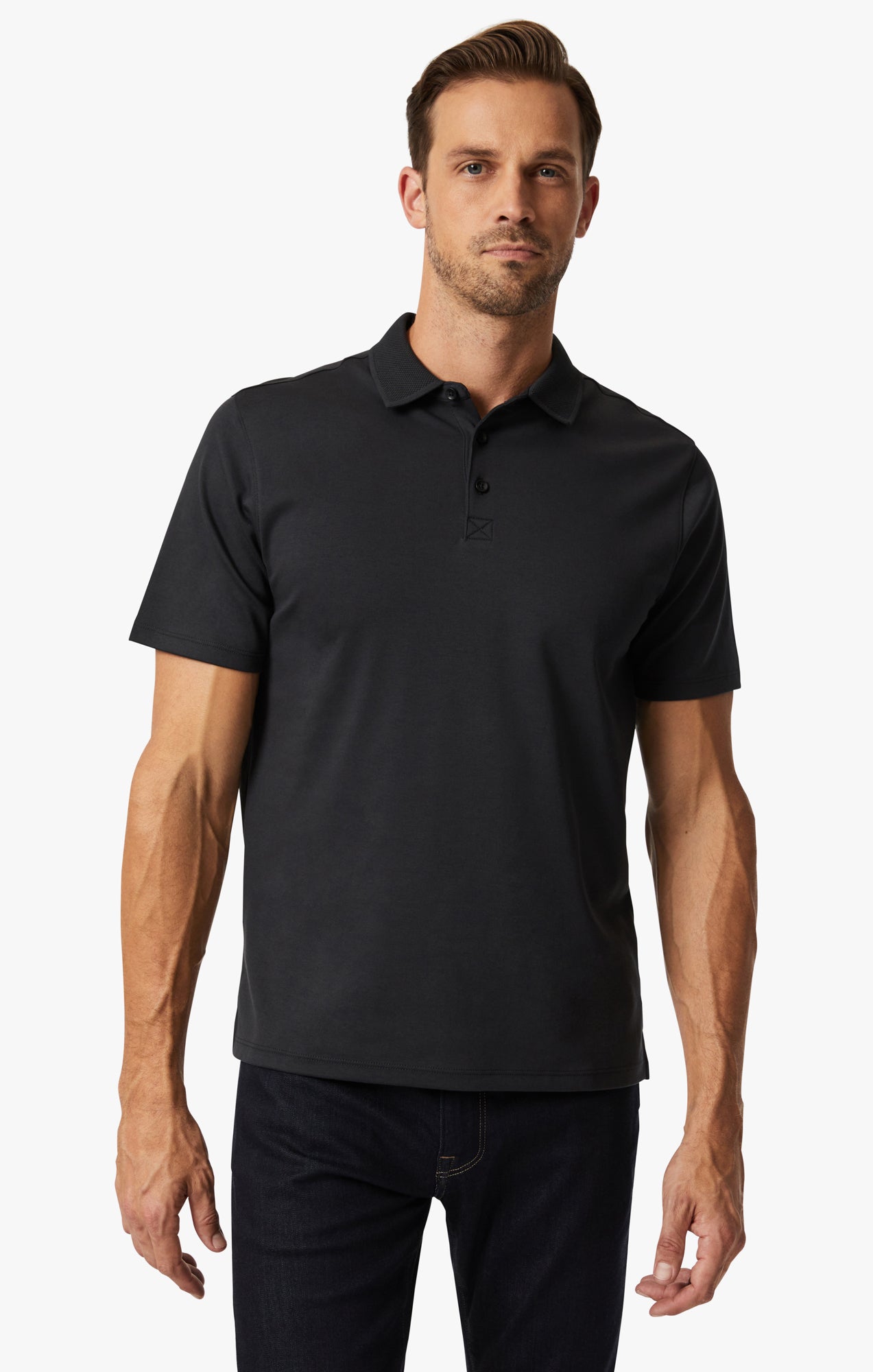 Polo T-Shirt In Black Image 1