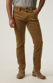 Cool Tapered Leg Pants in Cognac Cord