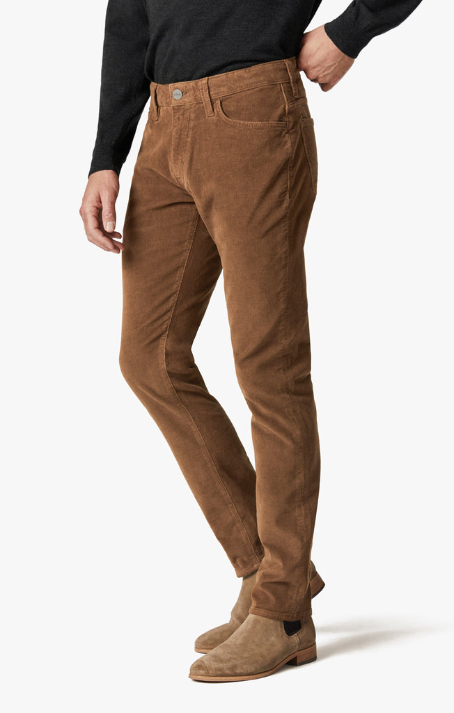 Cool Tapered Leg Pants In Cognac Cord