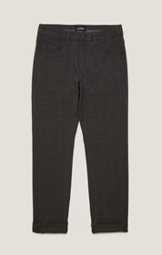 Cool Tapered Leg Pants in Brown Elite Check