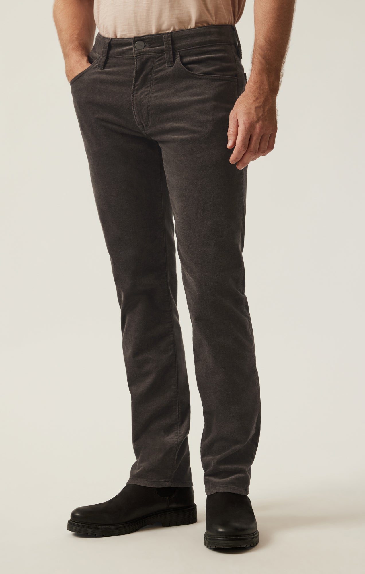 Courage Straight Leg Pants in Dark Olive Moleskin