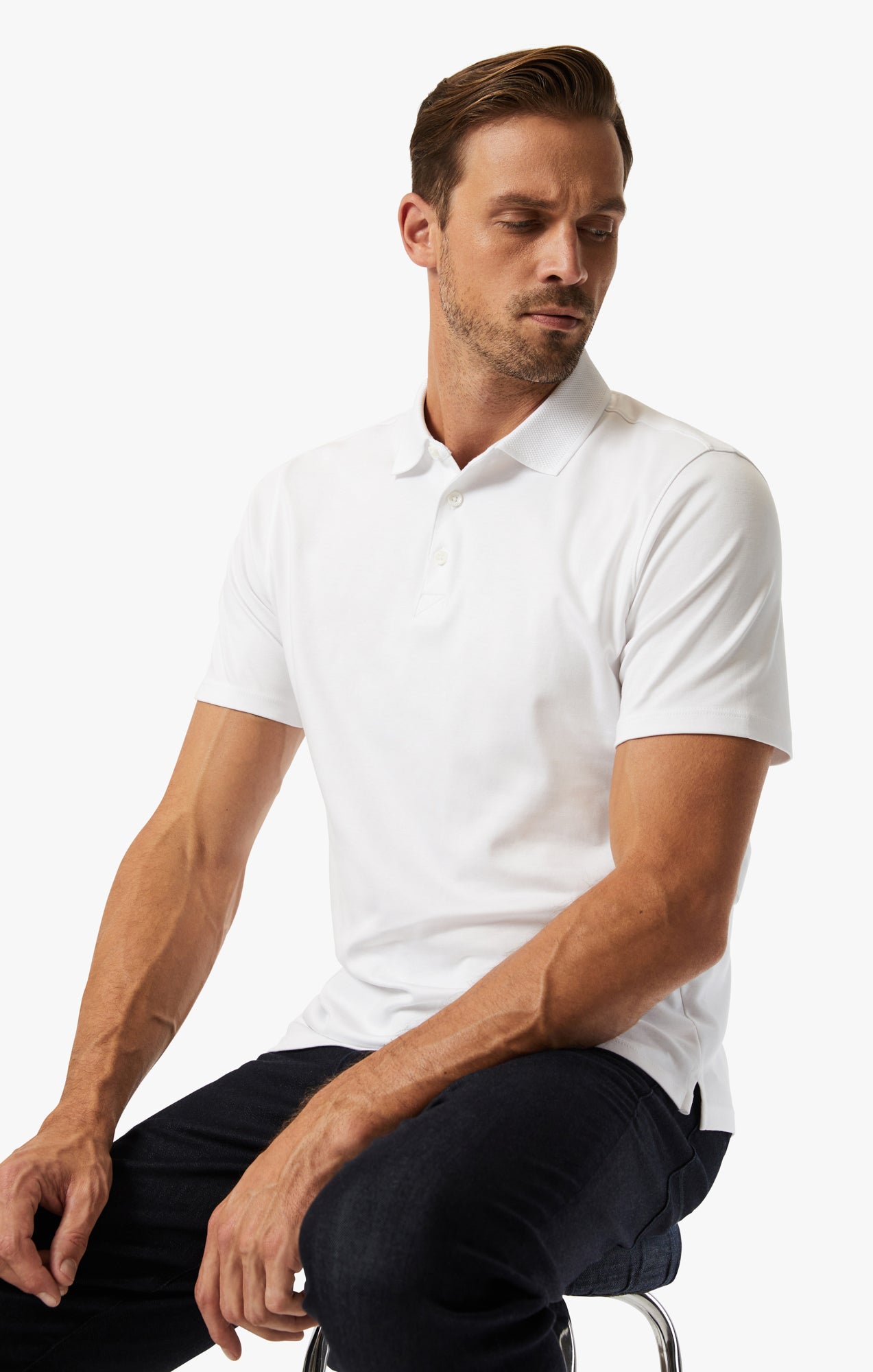 Polo T-Shirt In White Image 7