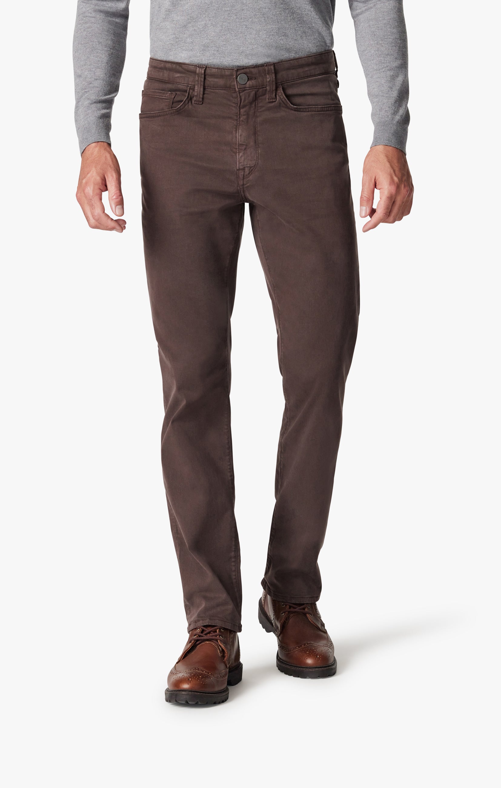 Charisma Relaxed Straight Leg Pants In Fudge Twill Image 2