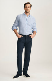 Linen Shirt In Dark Blue