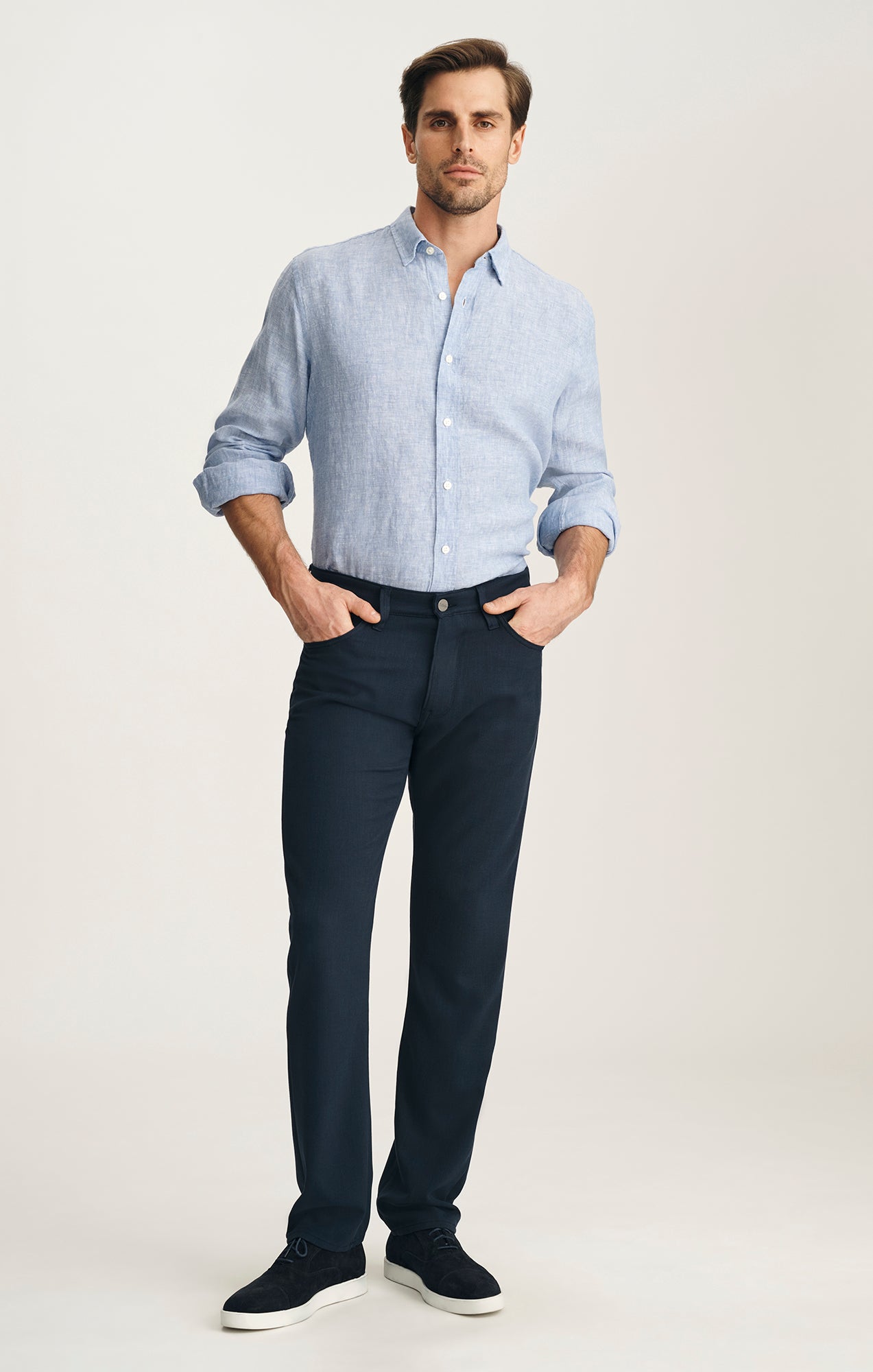 Linen Shirt In Dark Blue