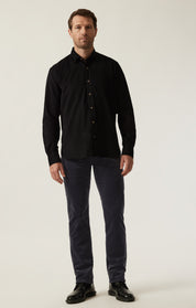 Cool Tapered Leg Pants in Charcoal Cord