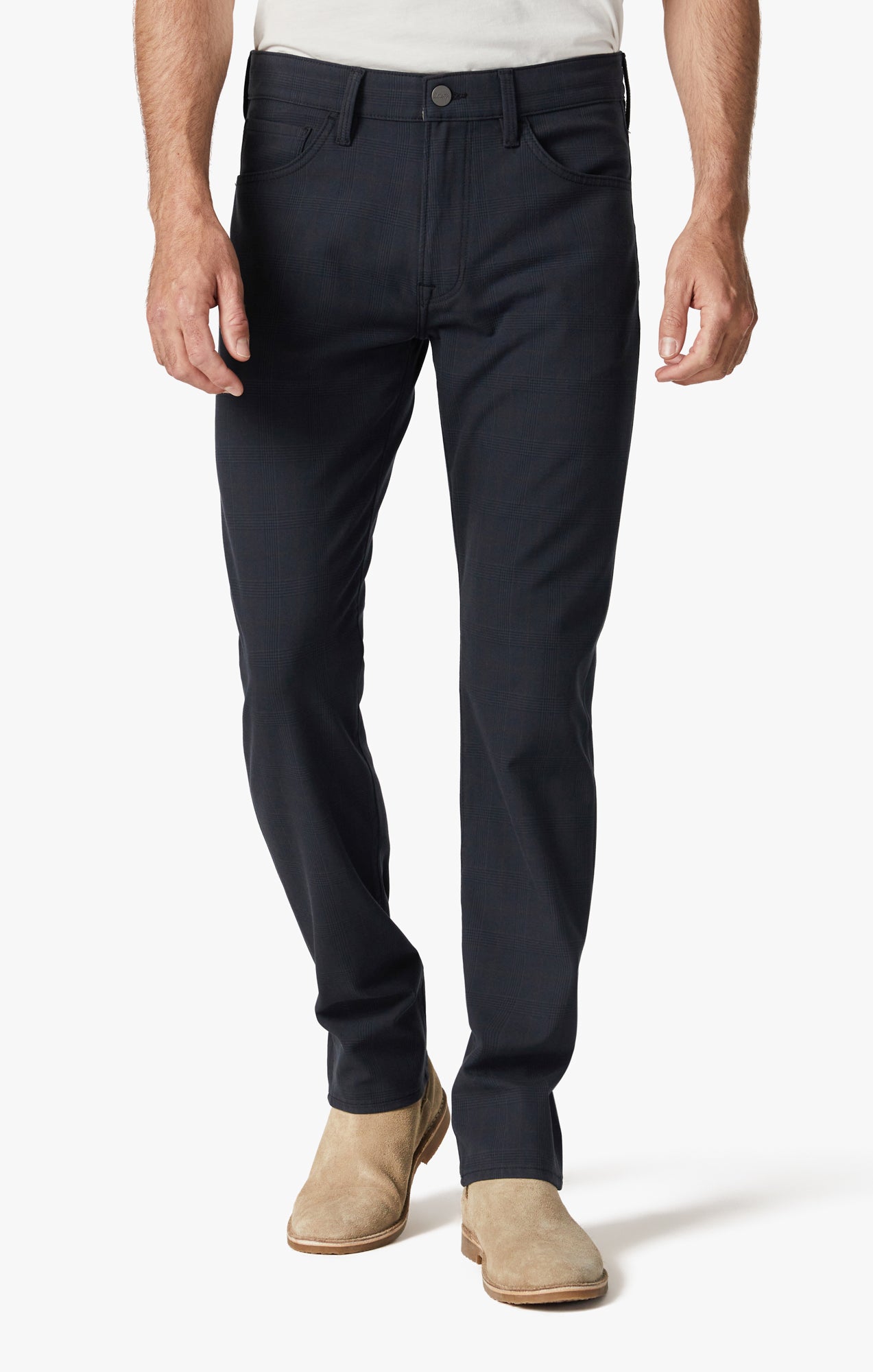 Cool Tapered Leg Pants In Navy Elite Check