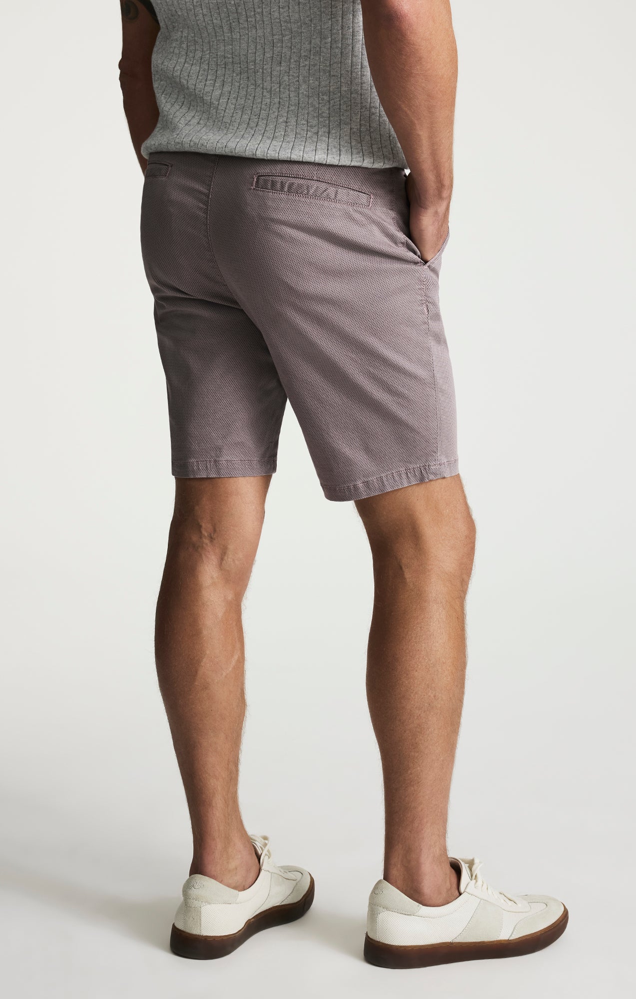 Arizona Slim Shorts In Lavender Tie Print