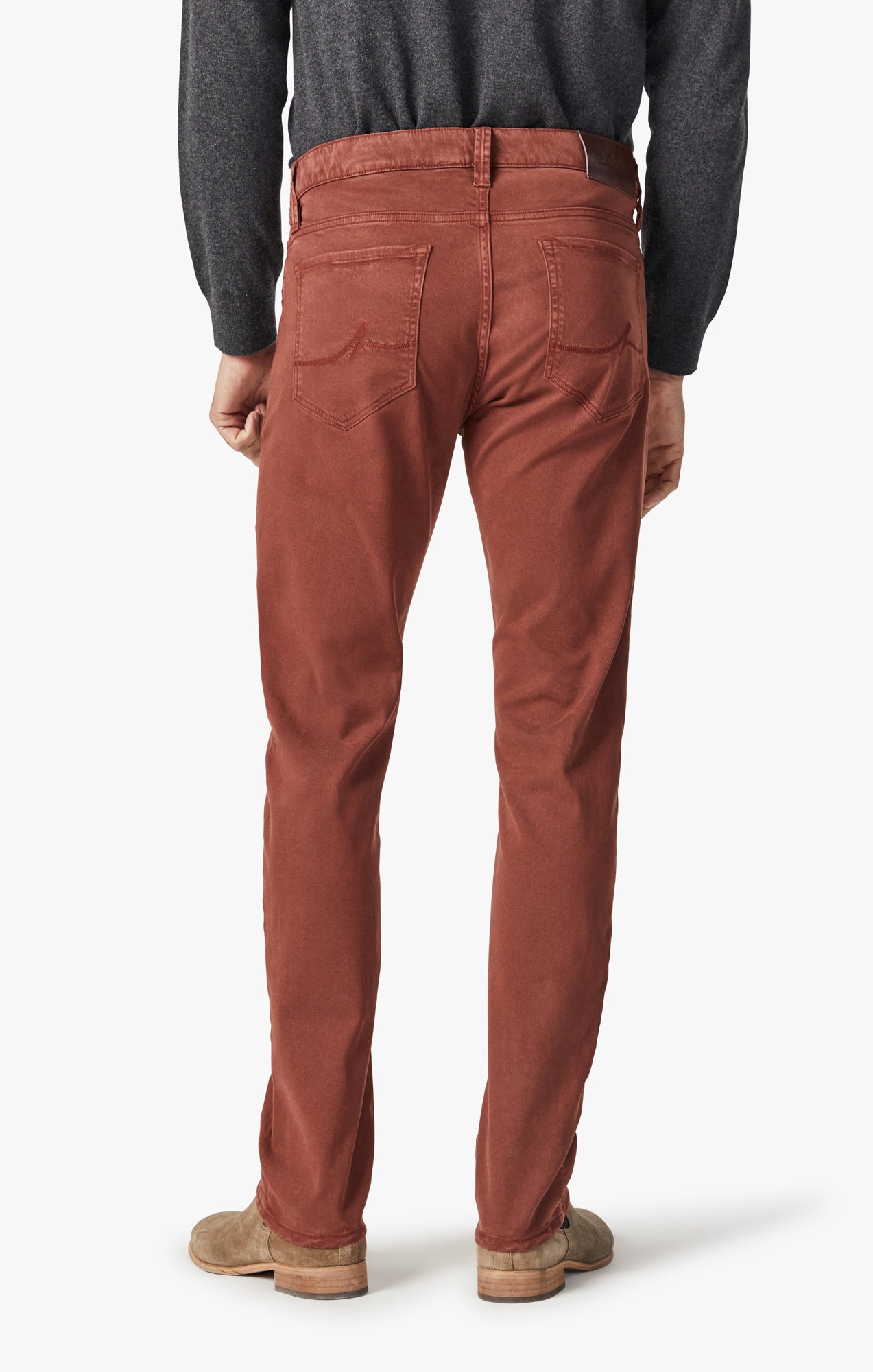 Cool Tapered Leg Pants in Cinnamon Brushed Twill Image 4