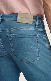 Cool Tapered Leg Jeans In Ocean Brushed Organic Ultra