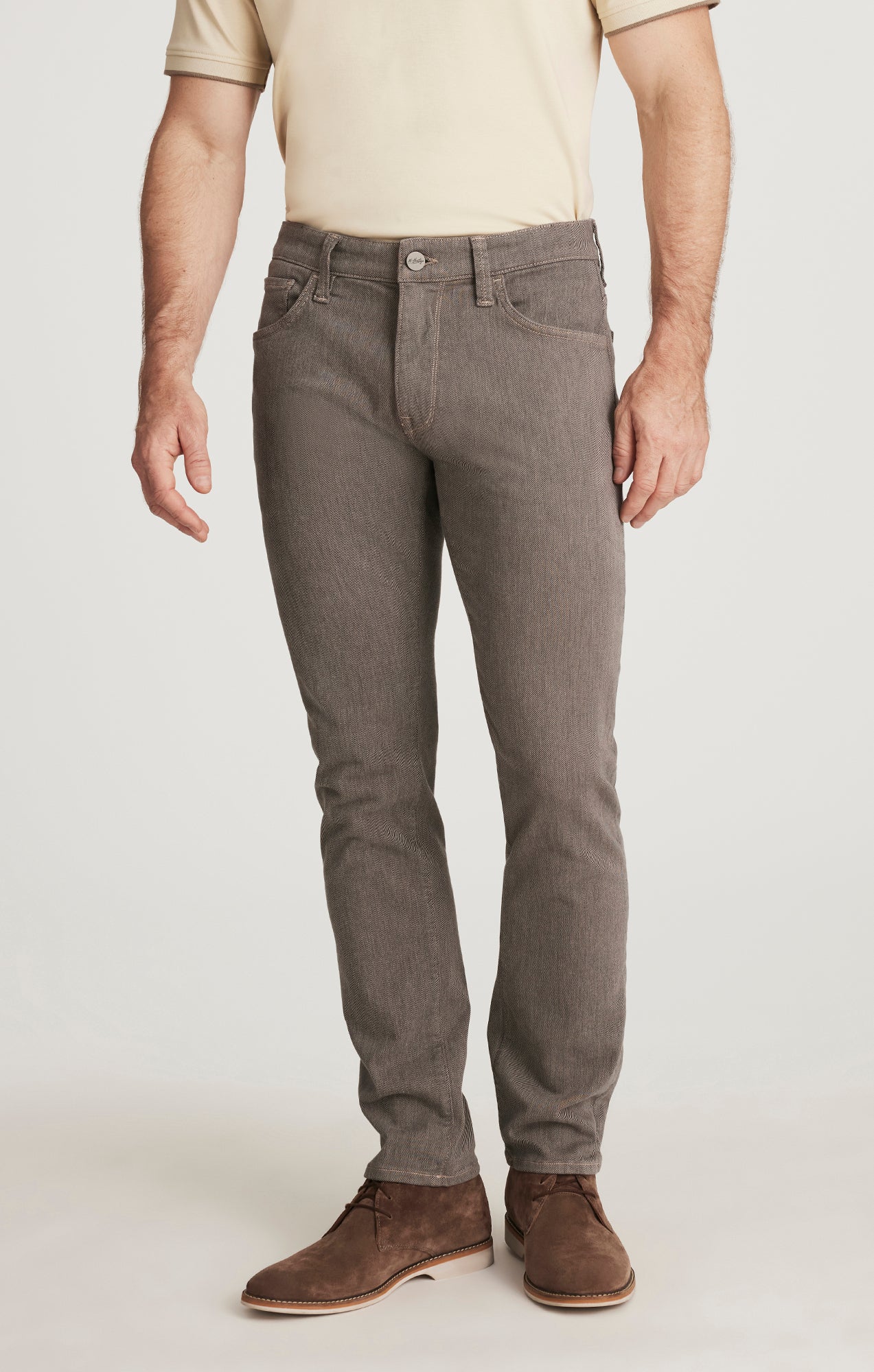 Cool Tapered Leg Pants in Dove Grey Diagonal