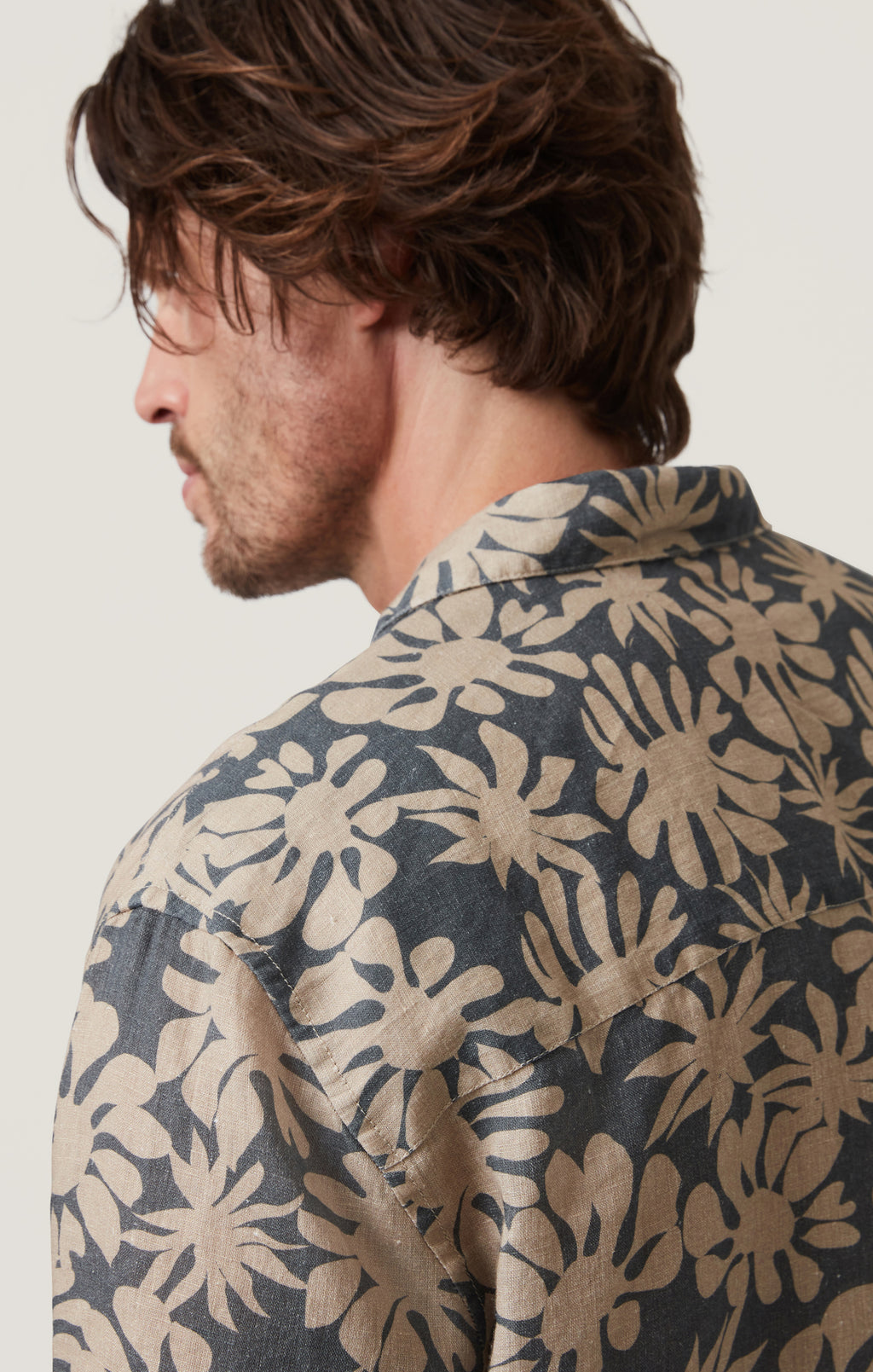 Bloom Linen Short Sleeve Shirt in Twine
