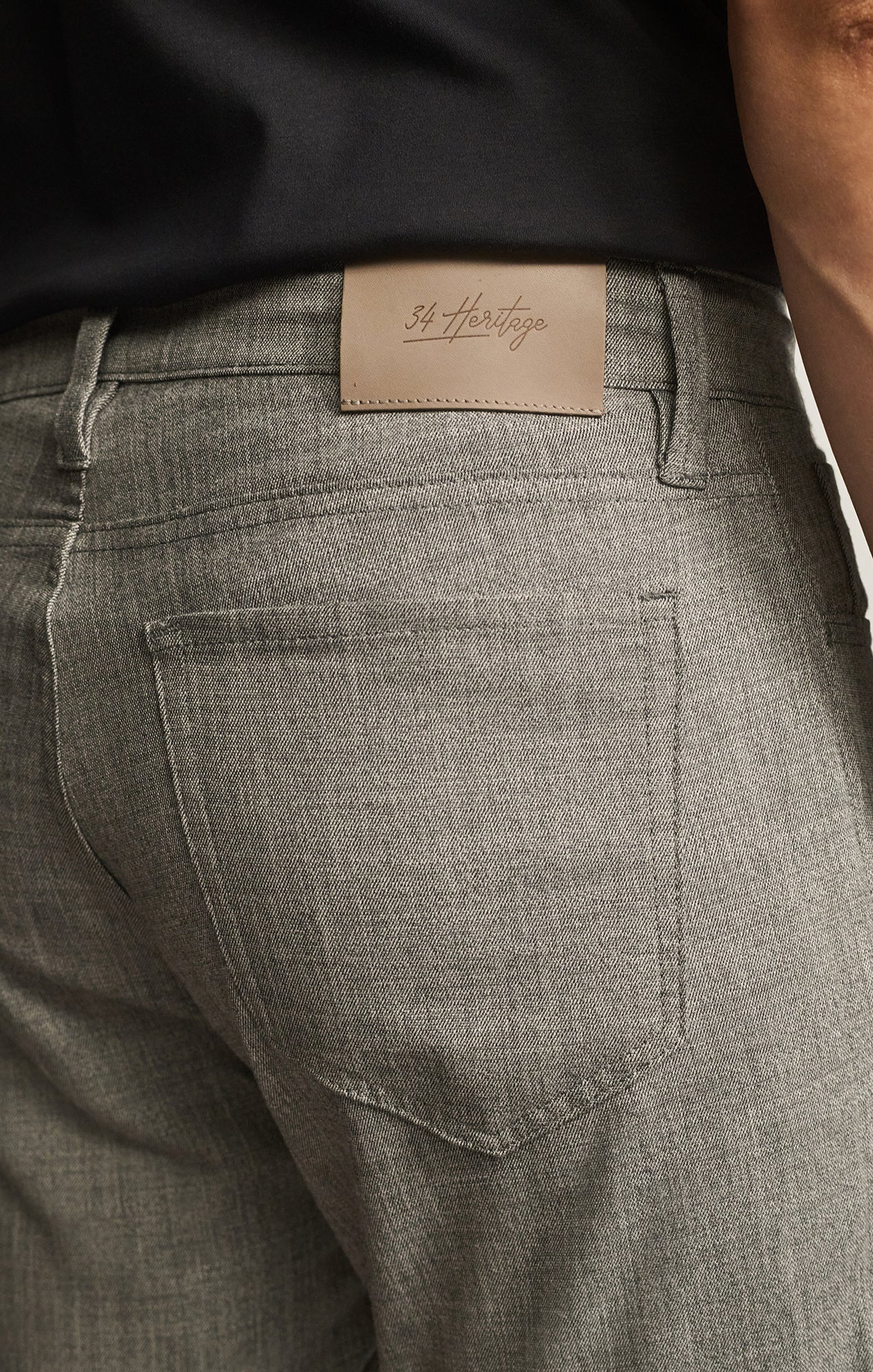 Courage Straight Leg Pants in Grey Cross Twill