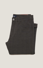 Courage Straight Leg Pants in Brown Elite Check