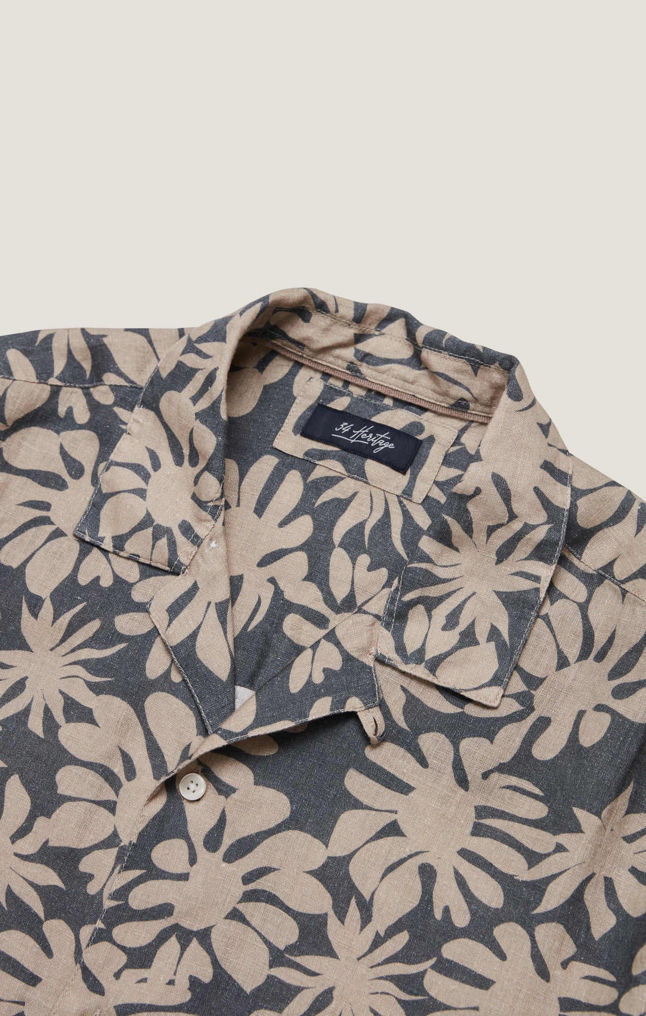 Bloom Short Sleeve Linen Shirt in Twine