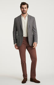 Matteo Mini Checked Blazer in Dark Blue