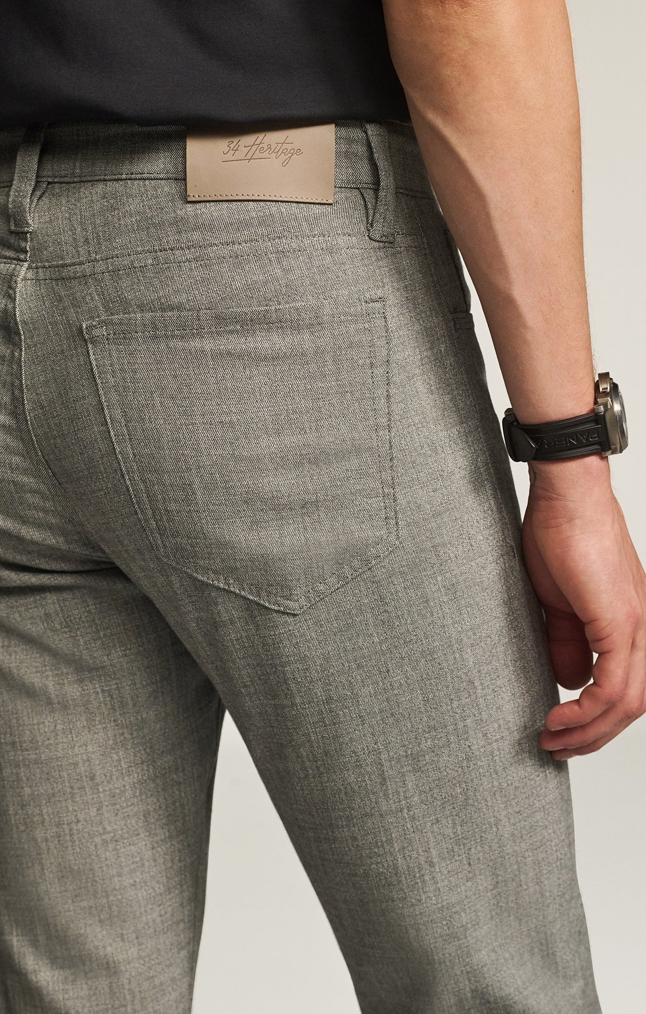 Courage Straight Leg Pants in Grey Cross Twill