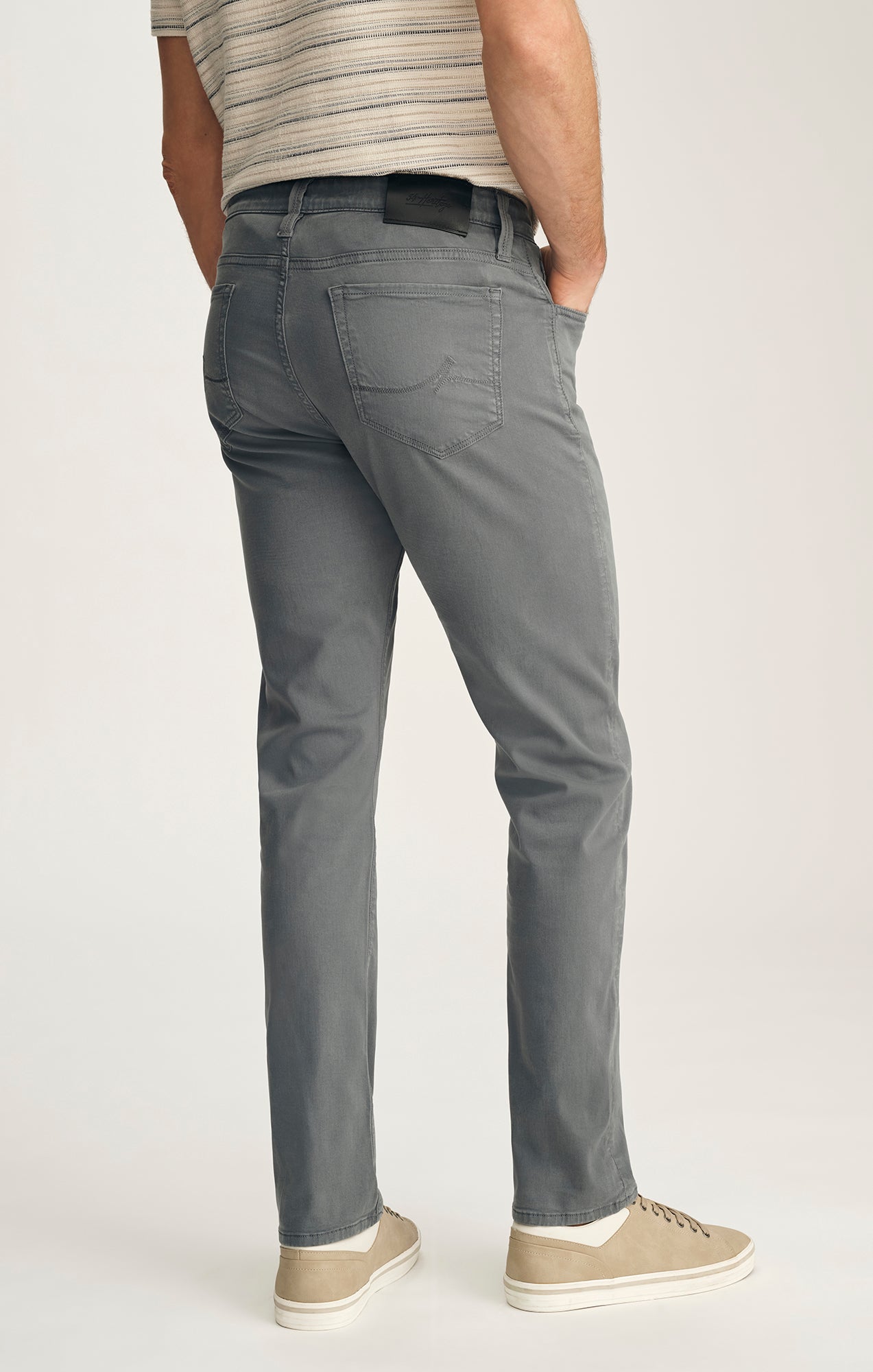 Courage Straight Leg Pants In Slate Twill