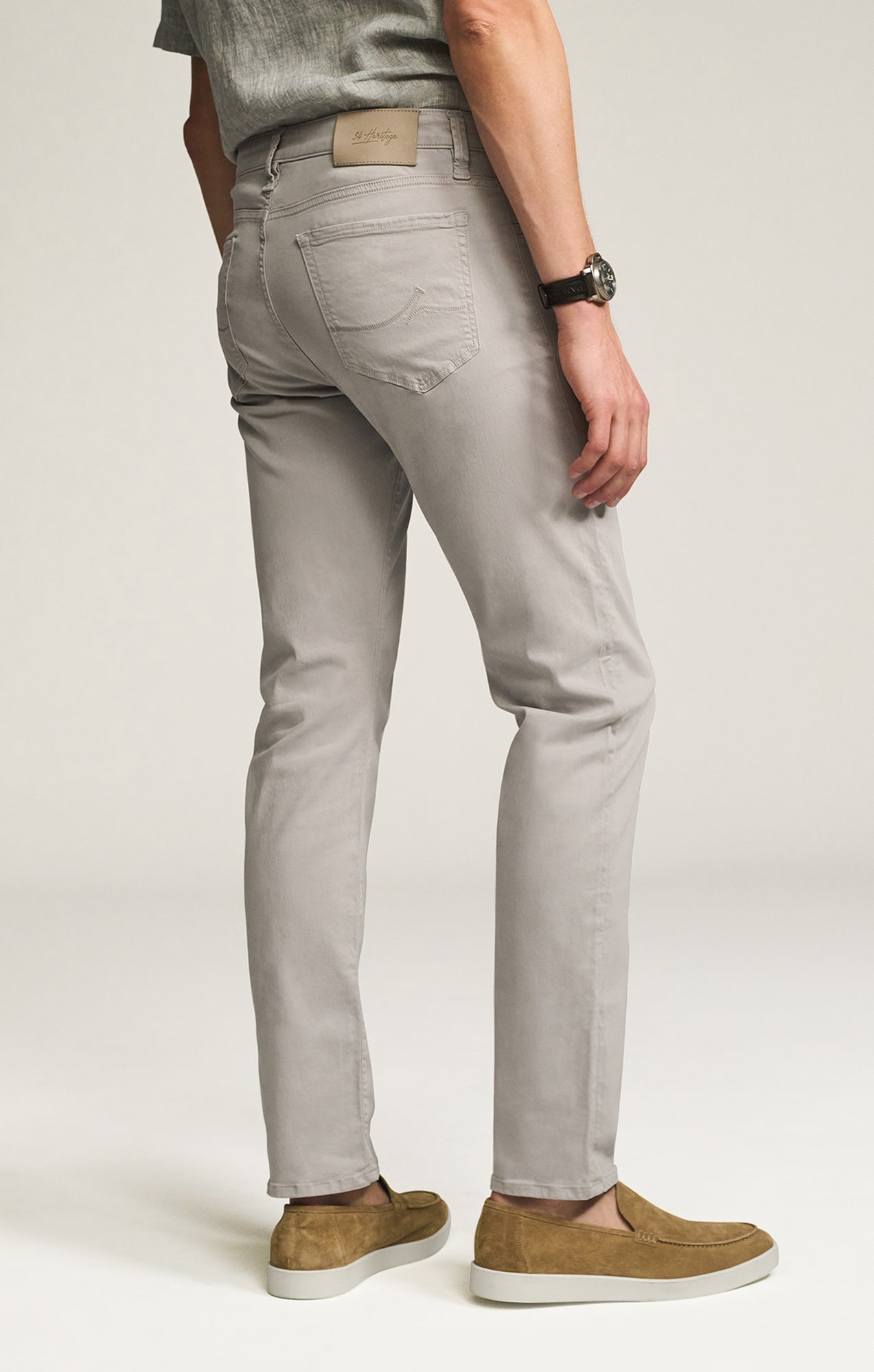 Courage Straight Leg Pants in Cement Twill