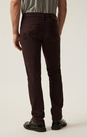 Courage Straight Leg Pants in Burgundy Twill