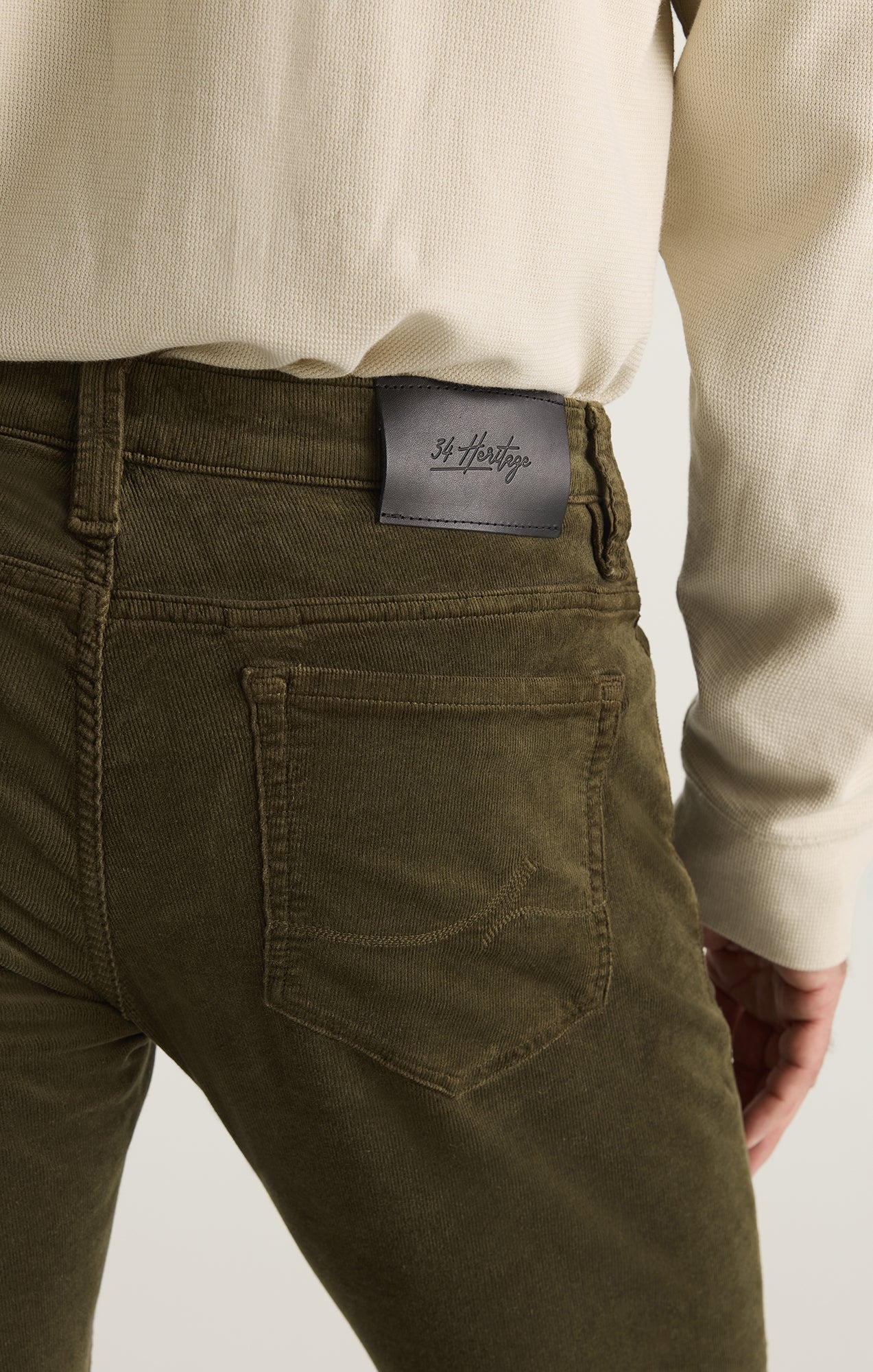 Cool Tapered Leg Pants in Fern Cord