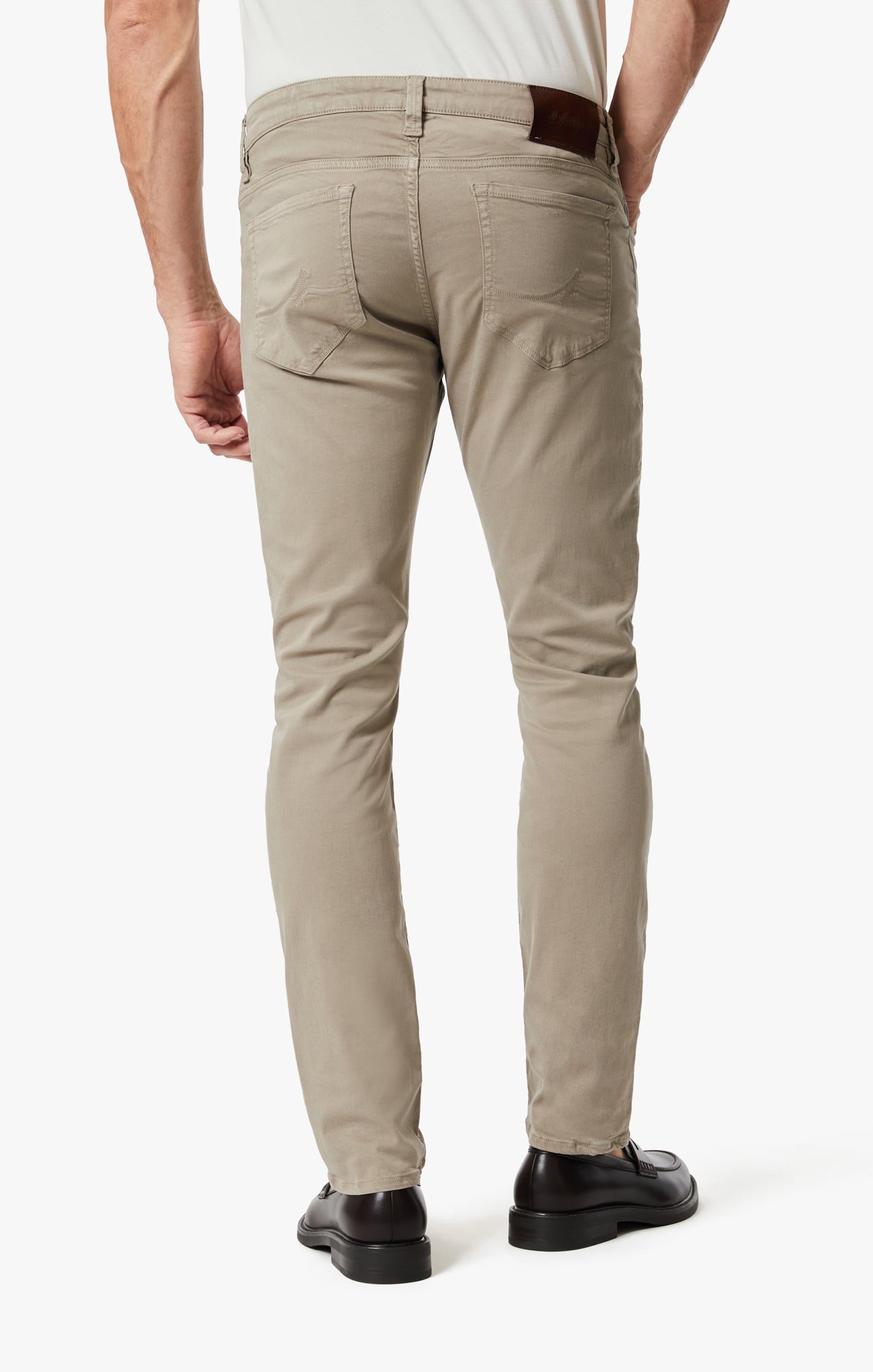 Cool Tapered Leg Pants In Mushroom Twill