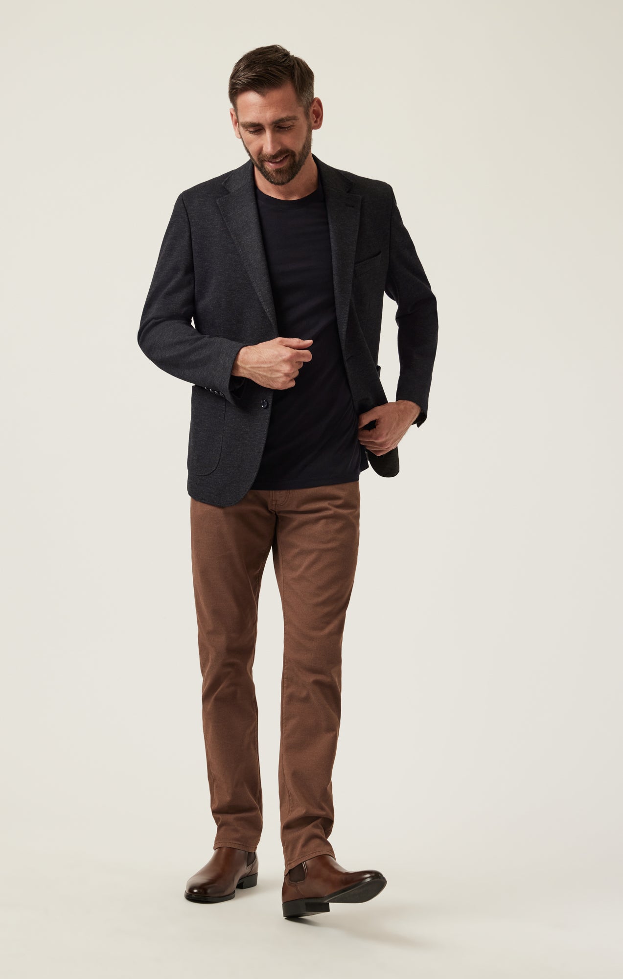 Matteo Heather Knit Blazer In Anthracite